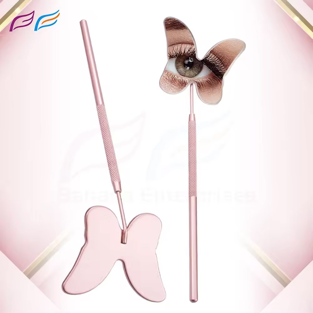 Light Pink Butterfly Eyelash Mirror